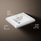 Memoirs® Pedestal/console table bathroom sink basin with single faucet-hole drilling