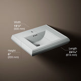 Memoirs® Pedestal/console table bathroom sink basin with single faucet-hole drilling