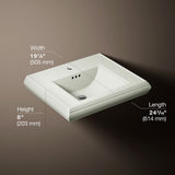 Memoirs® Pedestal/console table bathroom sink basin with single faucet-hole drilling