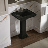 Memoirs® Pedestal/console table bathroom sink basin with 4" centerset faucet holes