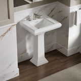 Memoirs® Pedestal/console table bathroom sink basin with 8" widespread faucet holes