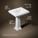 Memoirs® Classic 27-1/4" rectangular pedestal bathroom sink