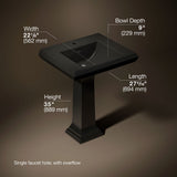 Memoirs® Classic 27-1/4" rectangular pedestal bathroom sink