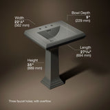 Memoirs® Classic 27-1/4" rectangular pedestal bathroom sink