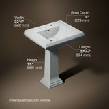Memoirs® Classic 27-1/4" rectangular pedestal bathroom sink
