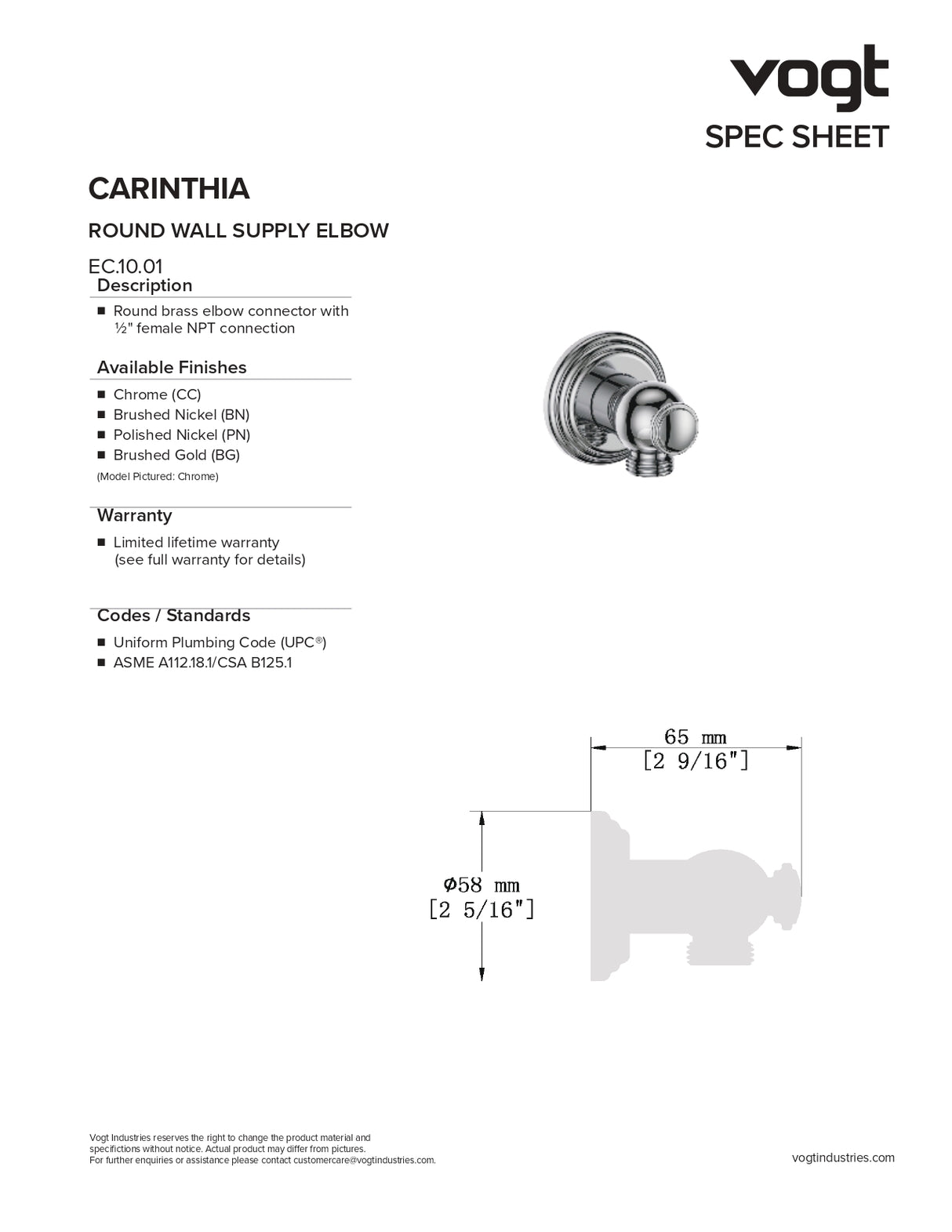 CARINTHIA TRIM FOR 3-WAY TH SHOWER KIT