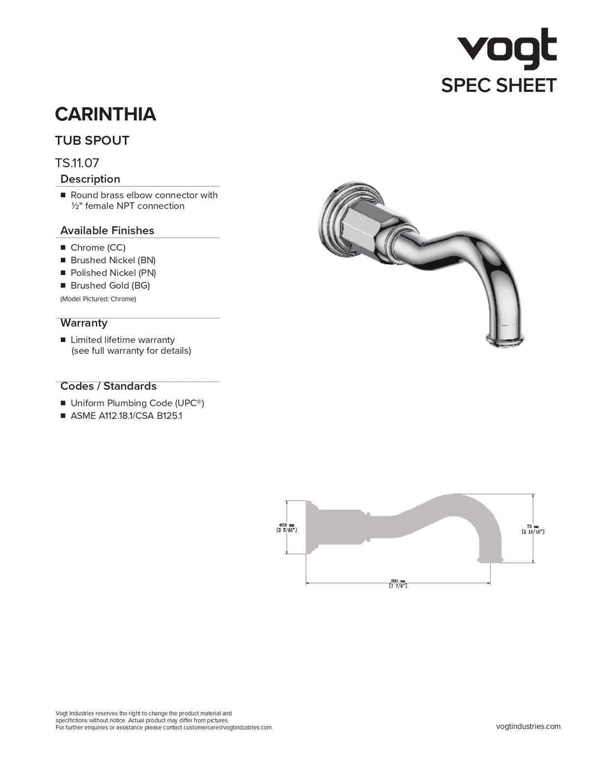 CARINTHIA TRIM FOR 3-WAY TH SHOWER KIT
