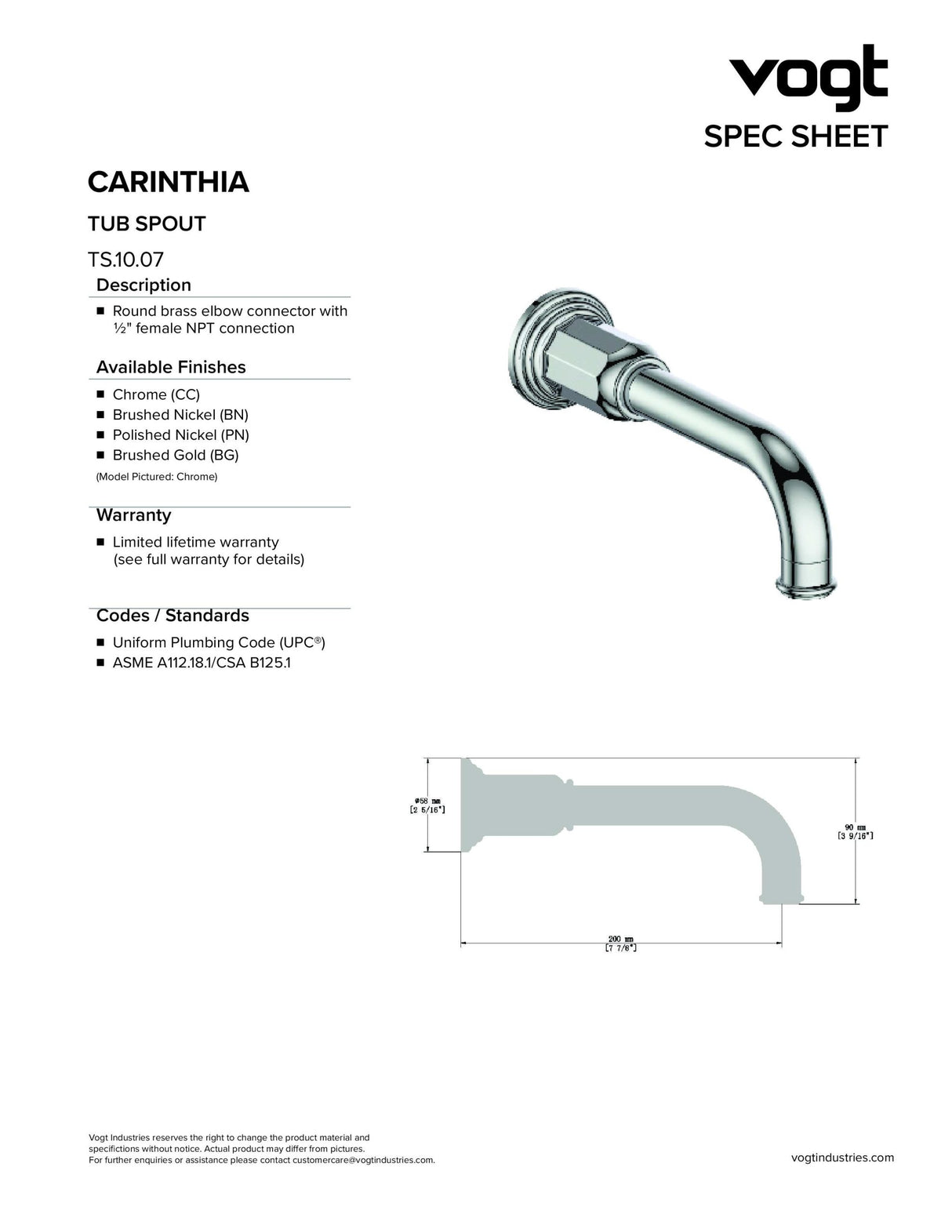 CARINTHIA TRIM FOR 3-WAY TH SHOWER KIT