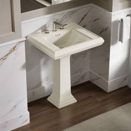 Memoirs® Pedestal/console table bathroom sink basin with 8" widespread faucet holes
