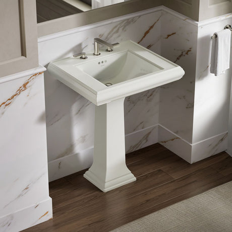 Memoirs® Pedestal/console table bathroom sink basin with 8" widespread faucet holes