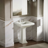 Memoirs® Pedestal/console table bathroom sink basin with 8" widespread faucet holes