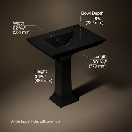 Memoirs® Stately 30-3/4" rectangular pedestal bathroom sink