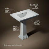 Memoirs® Stately 30-3/4" rectangular pedestal bathroom sink