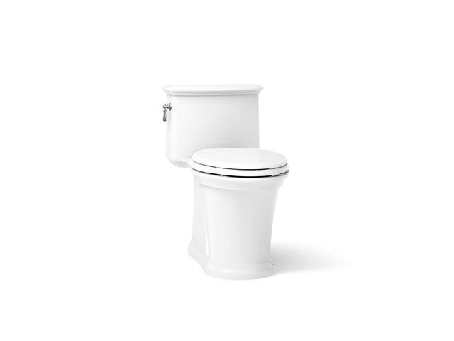 Harken® One-piece compact elongated toilet with skirted trapway, 1.28 gpf