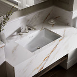 Kathryn® 24" rectangular undermount bathroom sink with glazed underside