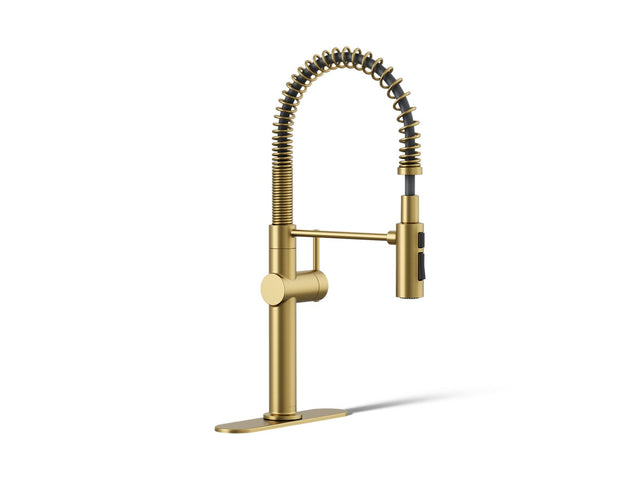 Crue® Semi-professional kitchen sink faucet with three-function sprayhead