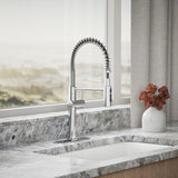 Crue® Semi-professional kitchen sink faucet with three-function sprayhead