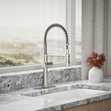 Crue® Semi-professional kitchen sink faucet with three-function sprayhead