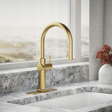 Crue® Touchless pull-down kitchen sink faucet with three-function sprayhead