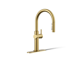 Crue® Touchless pull-down kitchen sink faucet with three-function sprayhead
