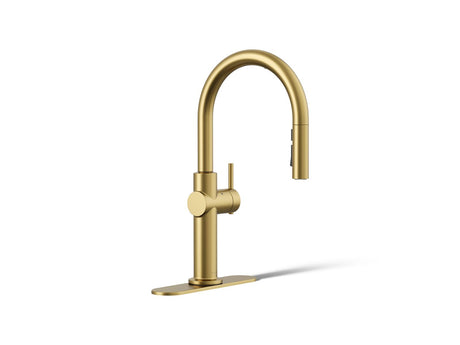 Crue® Touchless pull-down kitchen sink faucet with three-function sprayhead