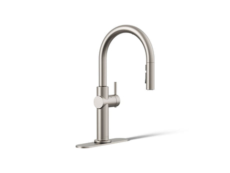 Crue® Touchless pull-down kitchen sink faucet with three-function sprayhead