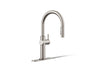 Crue® Touchless pull-down kitchen sink faucet with three-function sprayhead