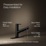 Crue® Pull-out kitchen sink faucet with three-function sprayhead