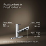 Crue® Pull-out kitchen sink faucet with three-function sprayhead