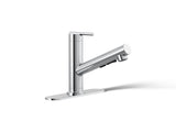 Crue® Pull-out kitchen sink faucet with three-function sprayhead