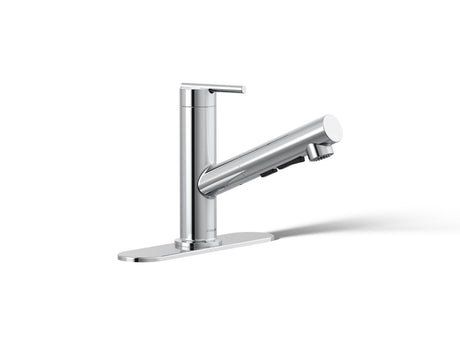 Crue® Pull-out kitchen sink faucet with three-function sprayhead