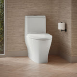 Reach® One-piece compact elongated toilet with skirted trapway, dual-flush