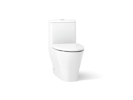 Reach® One-piece compact elongated toilet with skirted trapway, dual-flush