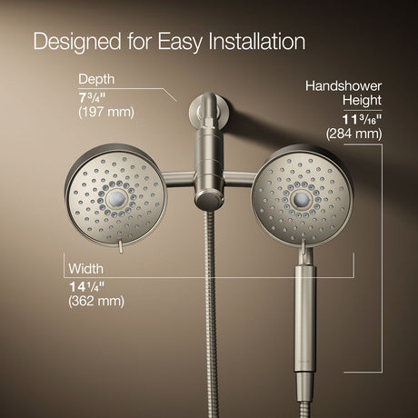 Purist® 2-in-1 multifunction 1.75 gpm shower combo kit