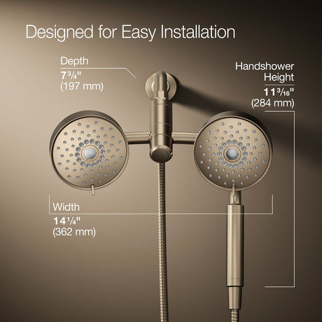 Purist® 2-in-1 multifunction 2.5 gpm shower combo kit