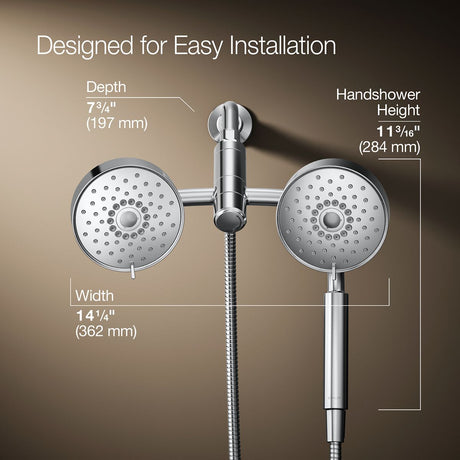 Purist® 2-in-1 multifunction 1.75 gpm shower combo kit