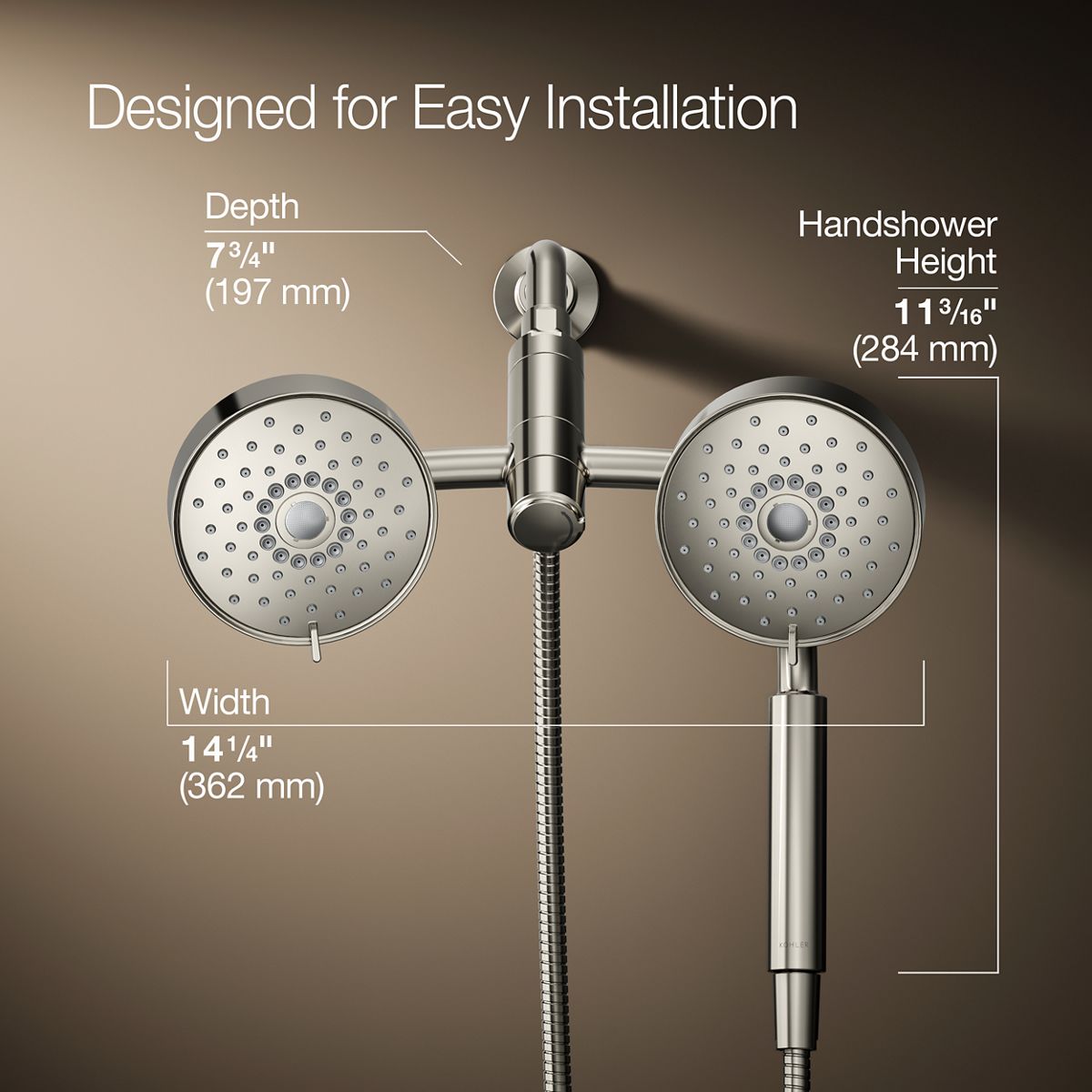 Purist® 2-in-1 multifunction 1.75 gpm shower combo kit