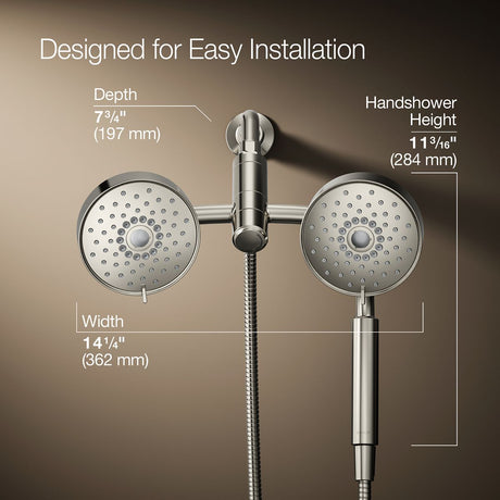Purist® 2-in-1 multifunction 1.75 gpm shower combo kit