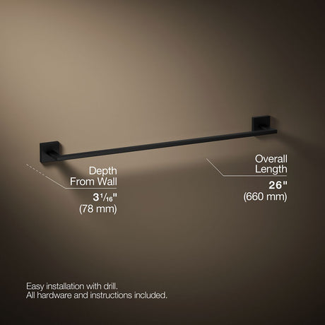 Square 24" towel bar