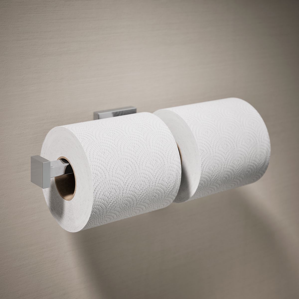 Square Double toilet paper holder