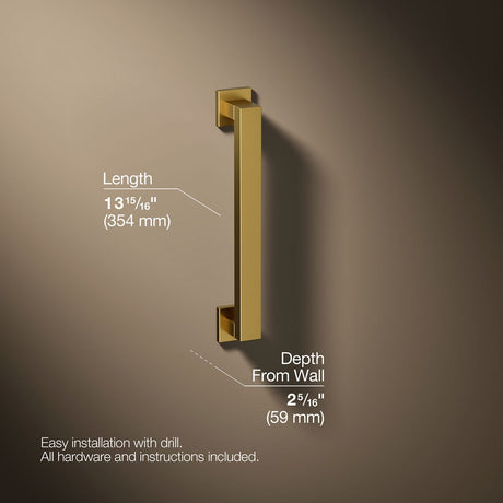 Square 12" grab bar
