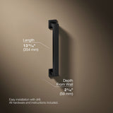 Square 12" grab bar