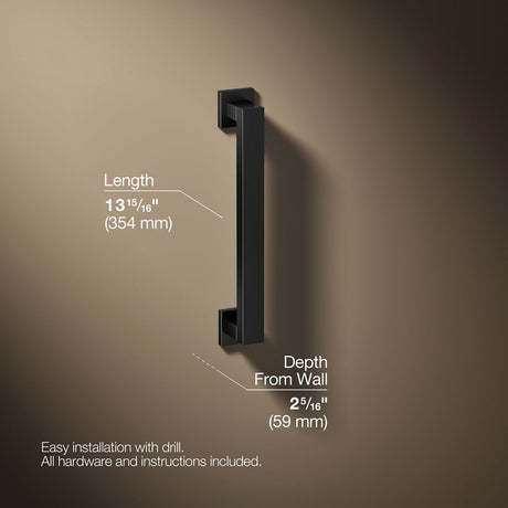 Square 12" grab bar