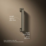 Square 12" grab bar