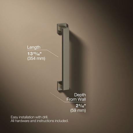 Square 12" grab bar
