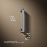 Square 12" grab bar