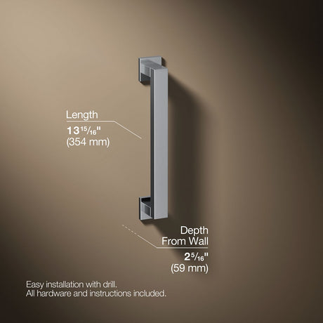 Square 12" grab bar