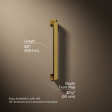Square 18" grab bar