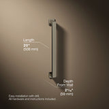 Square 18" grab bar