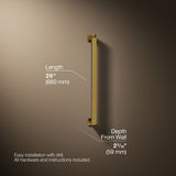 Square 24" grab bar